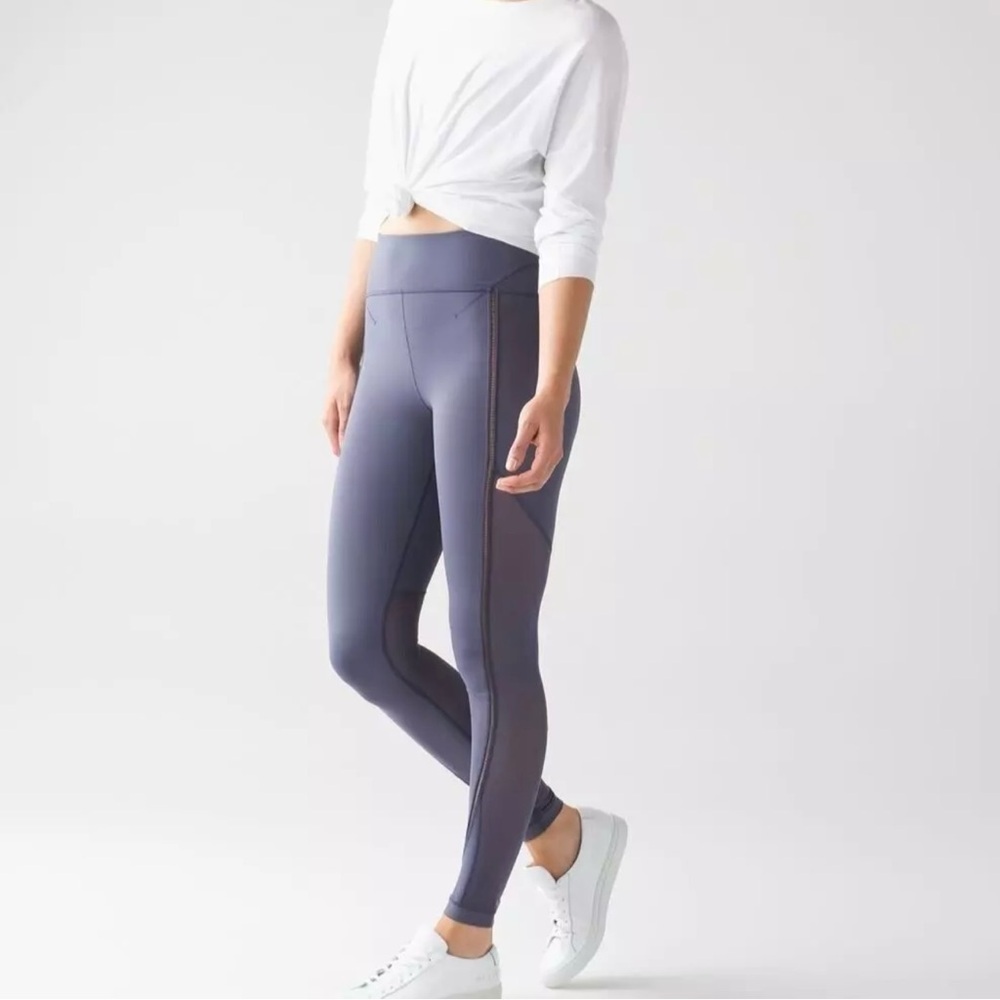 Lululemon Sculpt It Tight Leggings Greyvy High Rise Full Length Size 6
